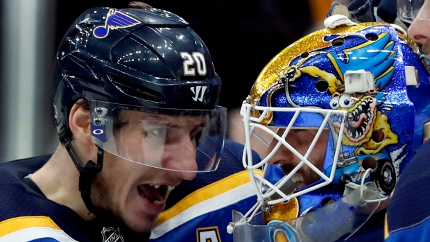 Alex Steen, Carter Hutton, The Canadian Press Alex Steen, Carter Hutton