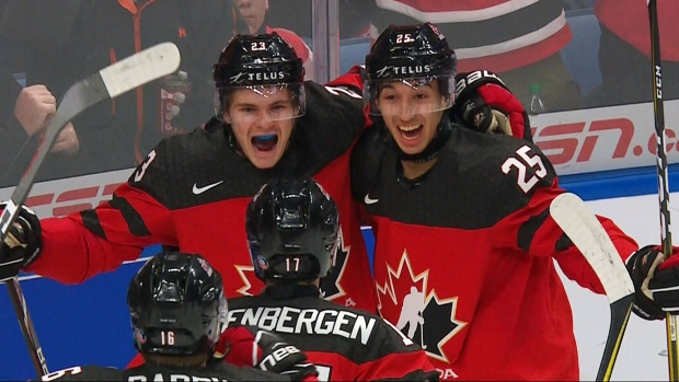 Team Canada celebrates, TSN Team Canada celebrates