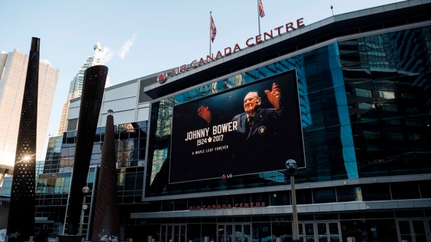Johnny Bower obit at Air Canada Centre