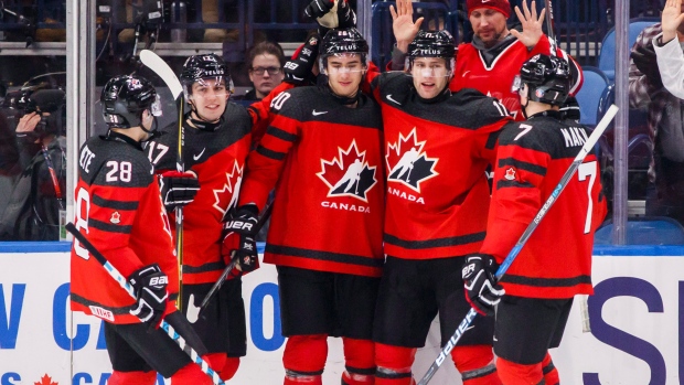 Team Canada Celebrates , The Canadian Press Team Canada Celebrates