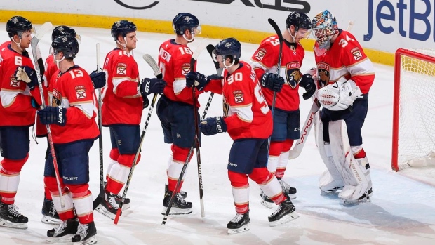 James Reimer and Panthers Celebrate