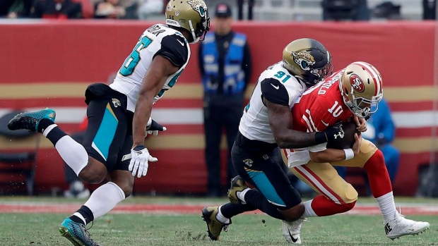 Jags' Ngakoue fined $30,387 by NFL for contact with official Article Image 0, The Canadian Press Jags' Ngakoue fined $30,387 by NFL for contact with official Article Image 0
