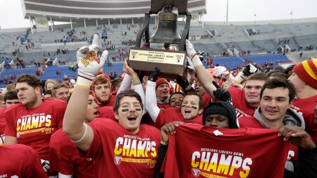 Iowa Cyclones celebrate