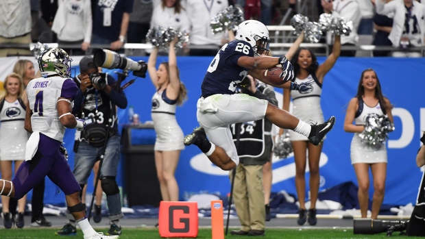 Saquon Barkley, Norm Hall/Getty Images Saquon Barkley