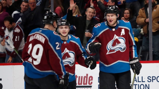 Erik Johnson Samuel Girard Nathan McKinnon, The Canadian Press Erik Johnson Samuel Girard Nathan McKinnon