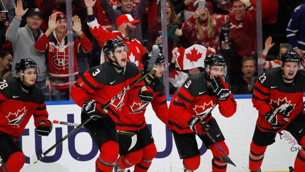 Canada players celebrate
