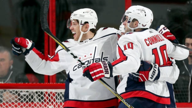 Washington Capitals celebrate goal, Gregg Forwerck/NHLI via Getty Images Washington Capitals celebrate goal