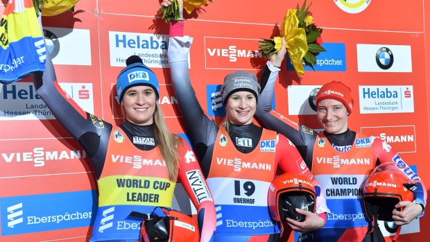 Natalie Geisenberger, Dajana Eitberger, Tatjana Huefner, The Canadian Press Natalie Geisenberger, Dajana Eitberger, Tatjana Huefner