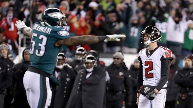 Nigel Bradham Matt Ryan, The Canadian Press Nigel Bradham Matt Ryan