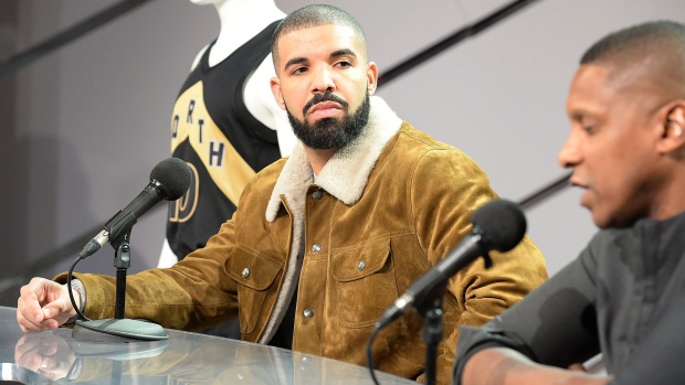 drake purple jacket raptors game