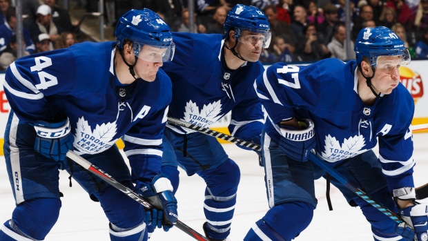 Rielly, Marleau and Komarov, Getty Images Rielly, Marleau and Komarov