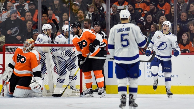 lightning have big 2nd period in rout of flyers article tsn time of flyers game tonight