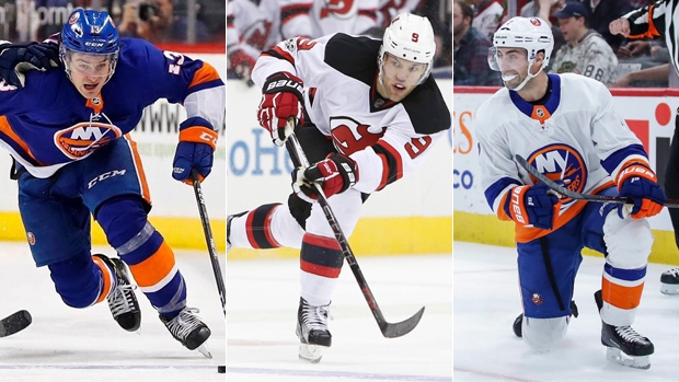 Barzal, Hall and Eberle, The Canadian Press Barzal, Hall and Eberle