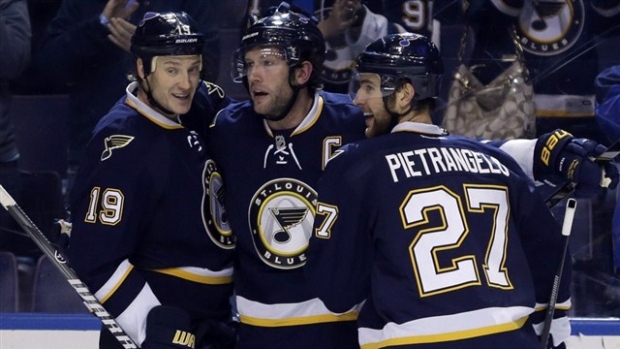 David Backes, T.J. Oshie out for Blues with concussions 