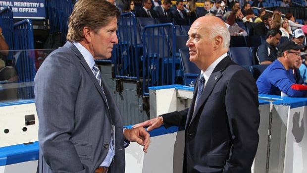 Mike Babcock and Lou Lamoriello, Getty Images Mike Babcock and Lou Lamoriello
