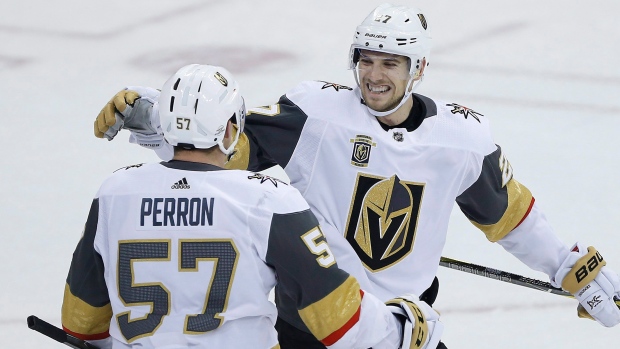 David Perron and Shea Theodore, The Canadian Press David Perron and Shea Theodore