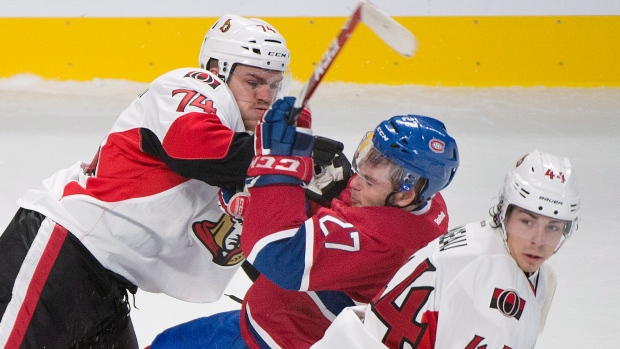 Mark Borowiecki hits Alex Galchenyuk, The Canadian Press Mark Borowiecki hits Alex Galchenyuk