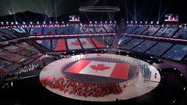 Canada enters Opening Ceremony, The Canadian Press Canada enters Opening Ceremony