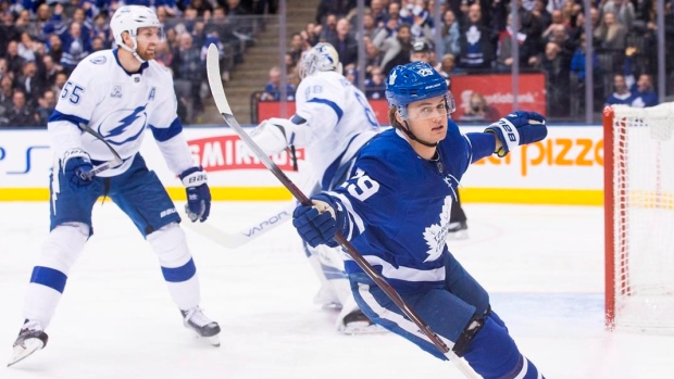 William Nylander celebrates