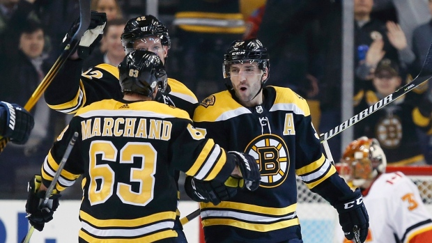 Patrice Bergeron and Brad Marchand 