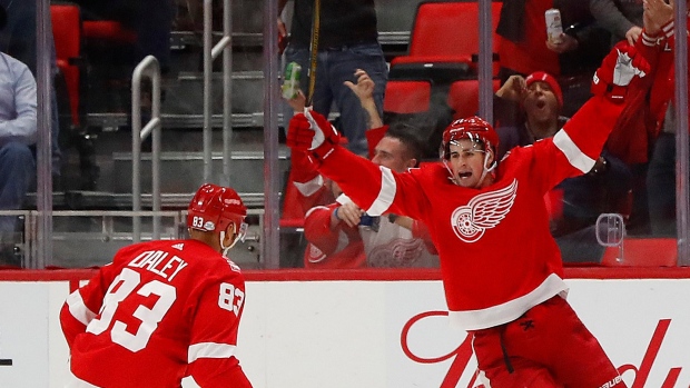 Dylan Larkin and Trevor Daley, The Canadian Press Dylan Larkin and Trevor Daley