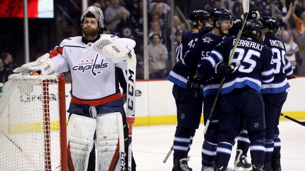 Winnipeg Jets celebrate, The Canadian Press Winnipeg Jets celebrate