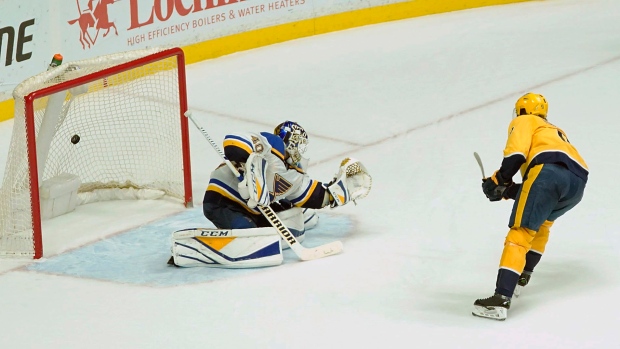 Filip Forsberg and Carter Hutton, The Canadian Press Filip Forsberg and Carter Hutton