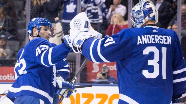 Nazem Kadri and Frederik Andersen, The Canadian Press Nazem Kadri and Frederik Andersen