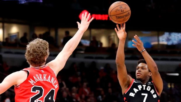 Kyle Lowry and Lauri Markkanen 