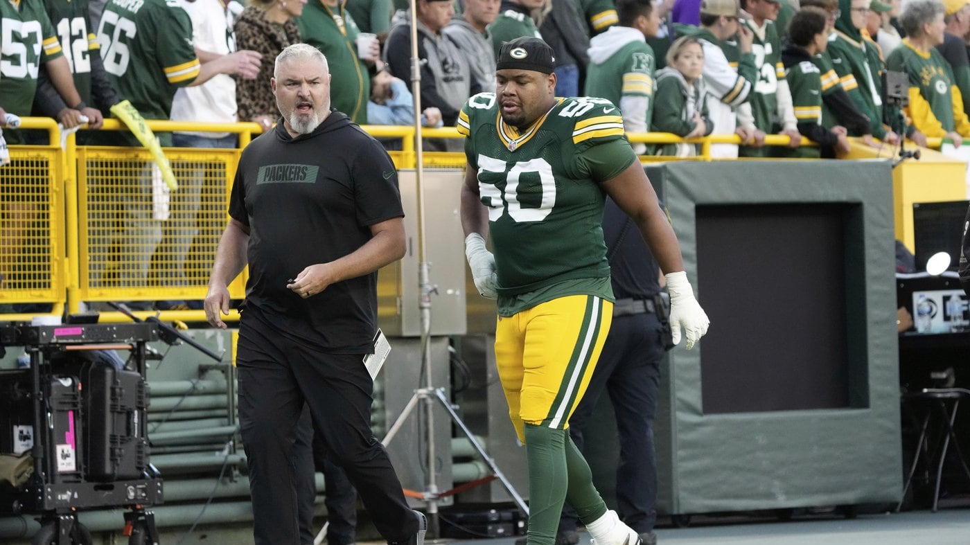 Tom Banks Green Bay Packers' offensive line missing Zach Tom, Aaron Banks vs ...