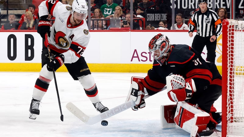 ‘Always on top of you’: Senators fall to stifling Hurricanes in Game 1