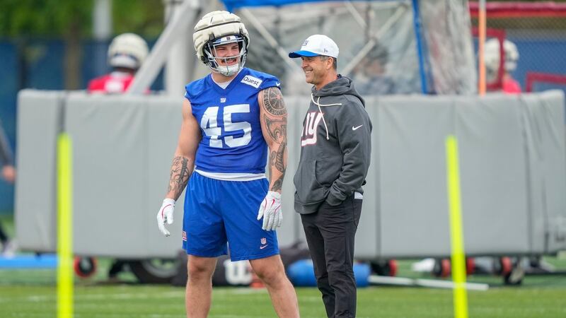 Harbaugh considers first Giants rookie minicamp a rehearsal more than a competition