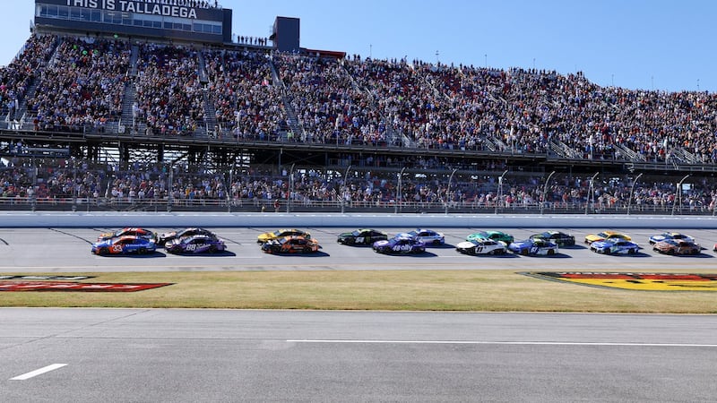 NASCAR race at Talladega stopped after Logano’s car goes airborne in scary 15-car wreck