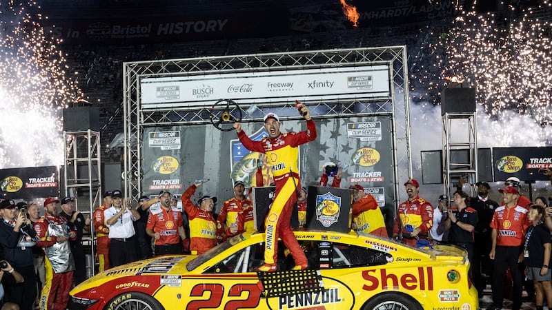 Logano wins NASCAR race at Bristol as Hocevar, Blaney fight afterward