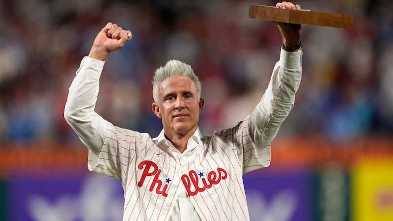 Phillies legend Utley honored with Wall of Fame induction