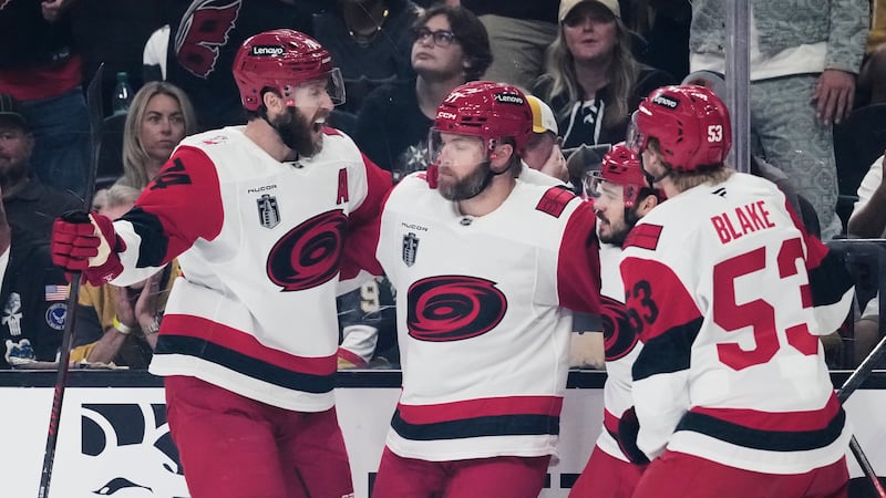 Hall’s goal gives Hurricanes lead over Golden Knights after first period