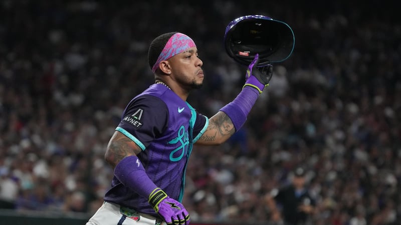Diamondbacks’ Marte leaves game vs. Braves with left knee soreness