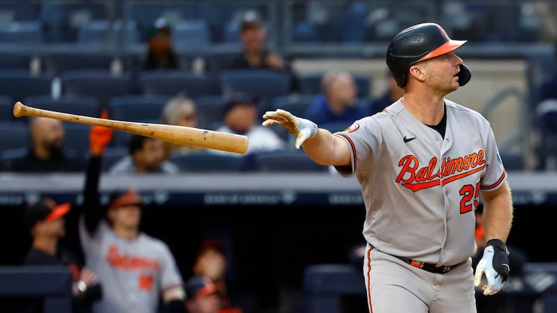 Alonso homers twice to take over AL lead as Orioles rout Yankees in doubleheader opener