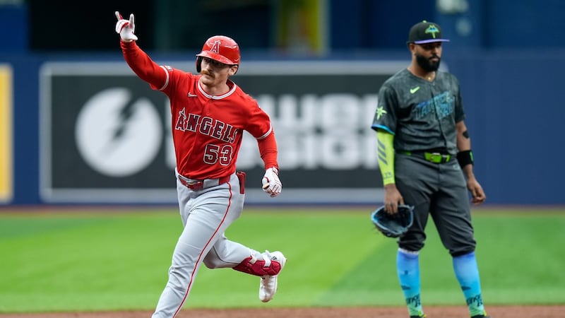Meckler hits first grand slam to help Angels rout Rays