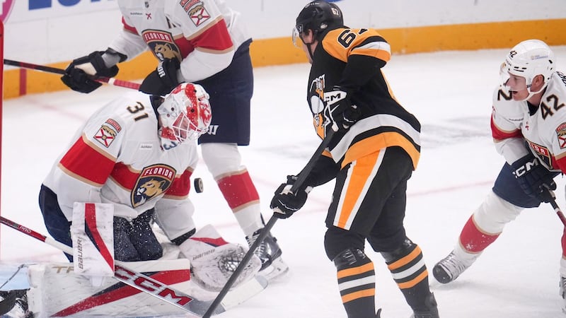 Panthers rookie goalie Black - all 6-feet-9 of him - makes NHL history in debut