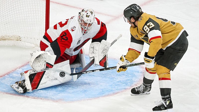 Hurricanes G Bussi in line to start Game 5 against Golden Knights, Andersen absent from morning skate