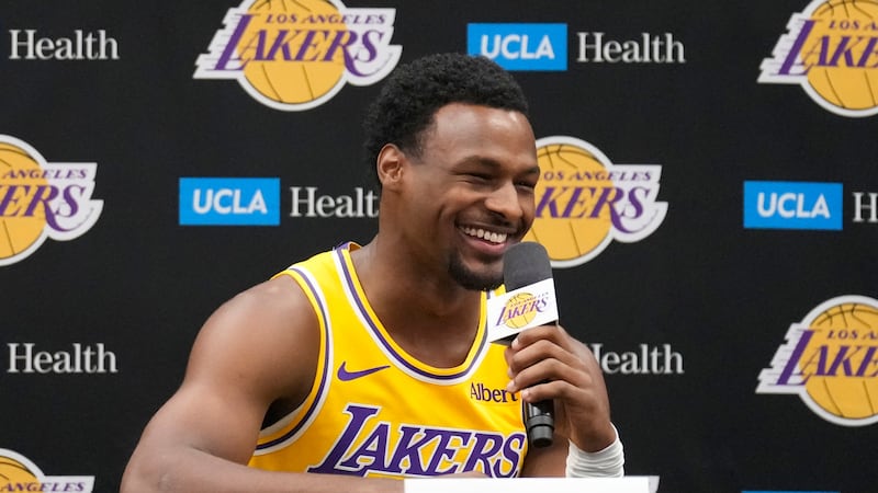 Bronny James unbothered by father LeBron's departure, eager to be his own man with younger Lakers