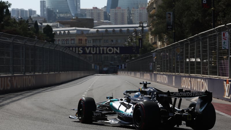 Russell fastest in first Azerbaijan GP practice; Antonelli suffers mechanical issue