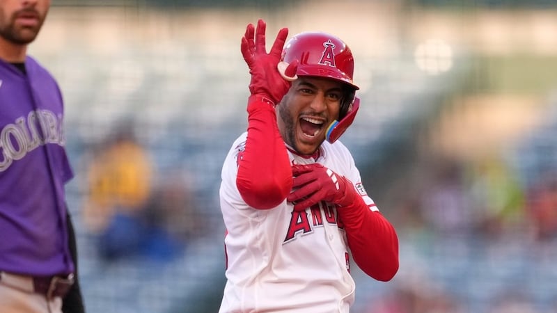 Meckler, Madrigal each have four hits in Angels win over Rockies