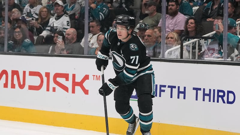Ice Chips: Sharks’ Celebrini (LBI) a game-time decision Thursday against Blues