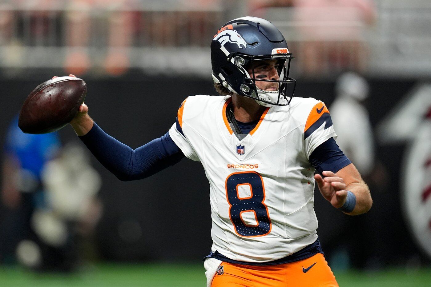 Jahdae Barron returns pick 97 yards for a TD as Jarrett Stidham leads Denver Broncos to runaway 27 - 7 win over Atlanta Falcons