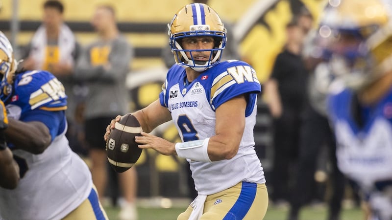 Collaros anxious to return to action as Bombers prepare to host winless Redblacks on TSN