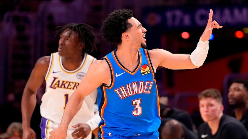 Thunder charge past Lakers in Game 3 for another blowout in the champs’ 7-0 playoff run