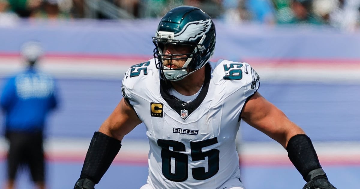 Photo: tsn.ca Philadelphia Eagles tackle Lane Johnson (65) prepares to block during the second half of an NFL football game against the