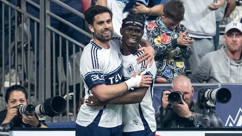 White scores twice, Whitecaps beat Rapids